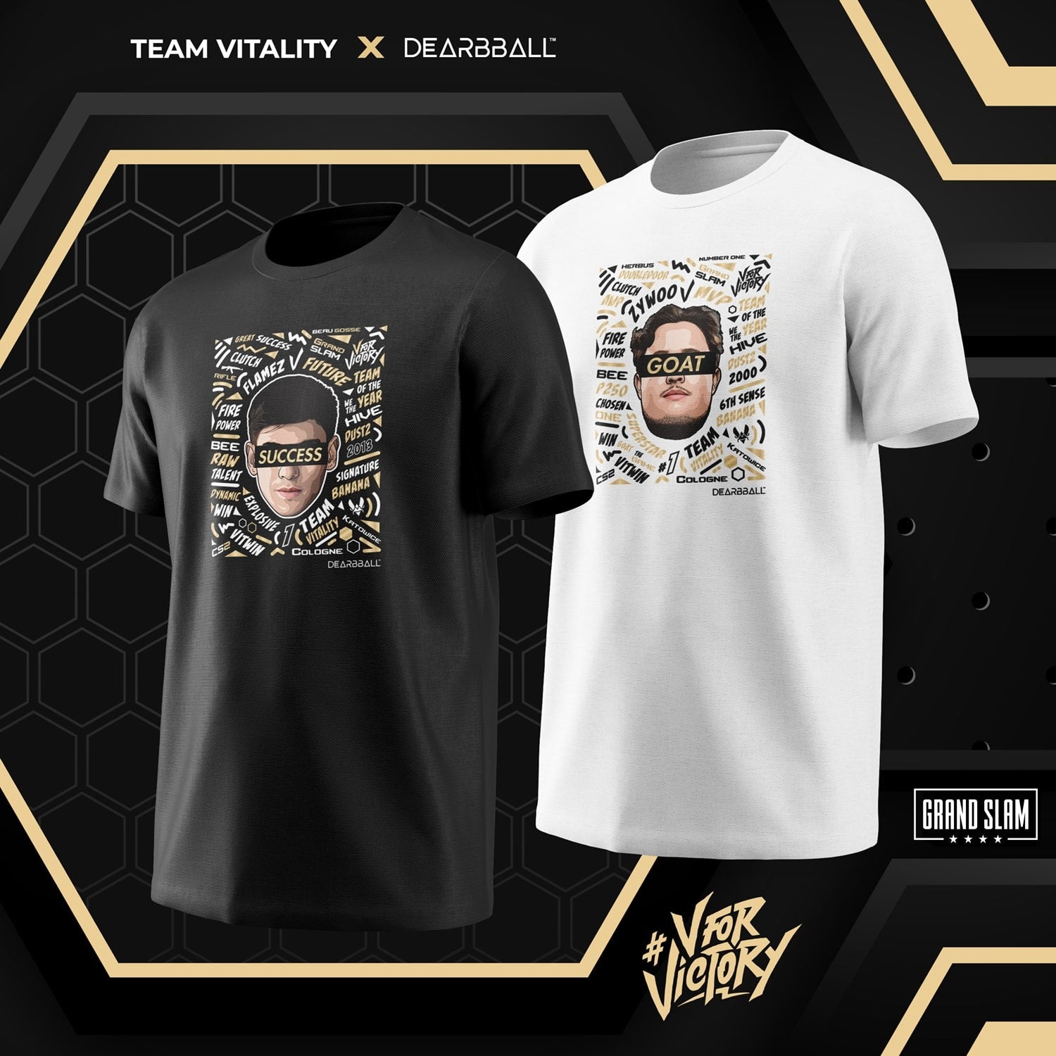 Copy of  Pack 5 T-Shirts - Vitality Grand Slam Champions