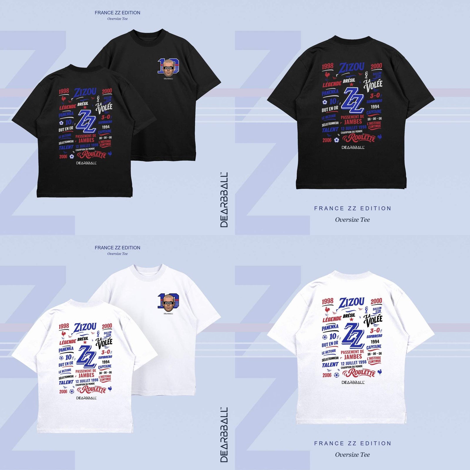 DearBBall T-Shirt Oversize Premium - ZIZOU 10 France Words Matter Edition