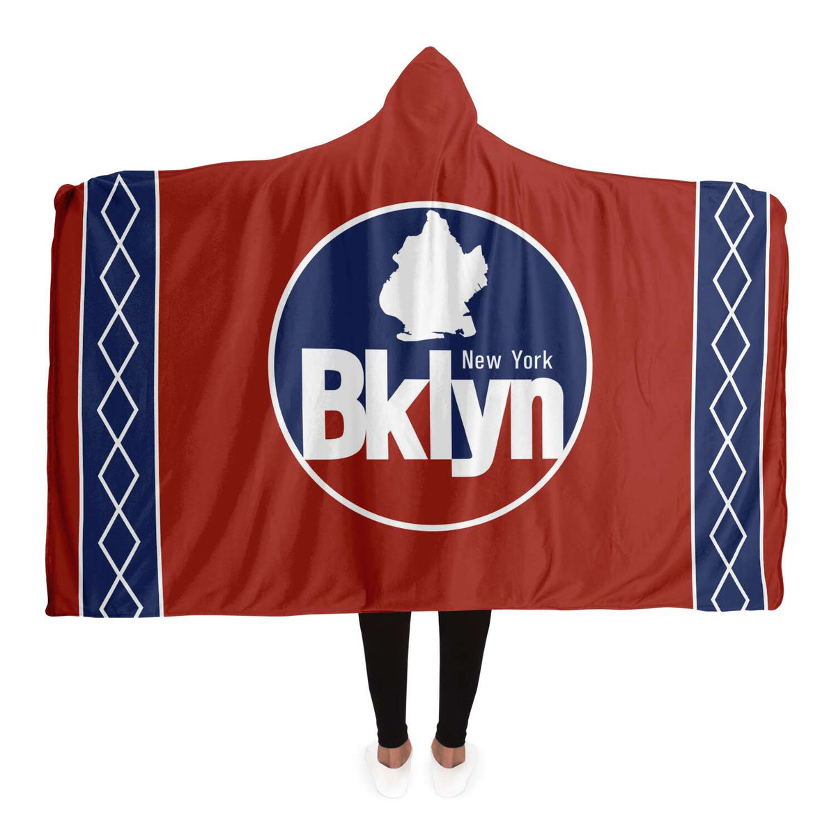 Sweat-shirt com capuz xadrez DearBBall - Cidade Bklyn Vermelho e Azul
