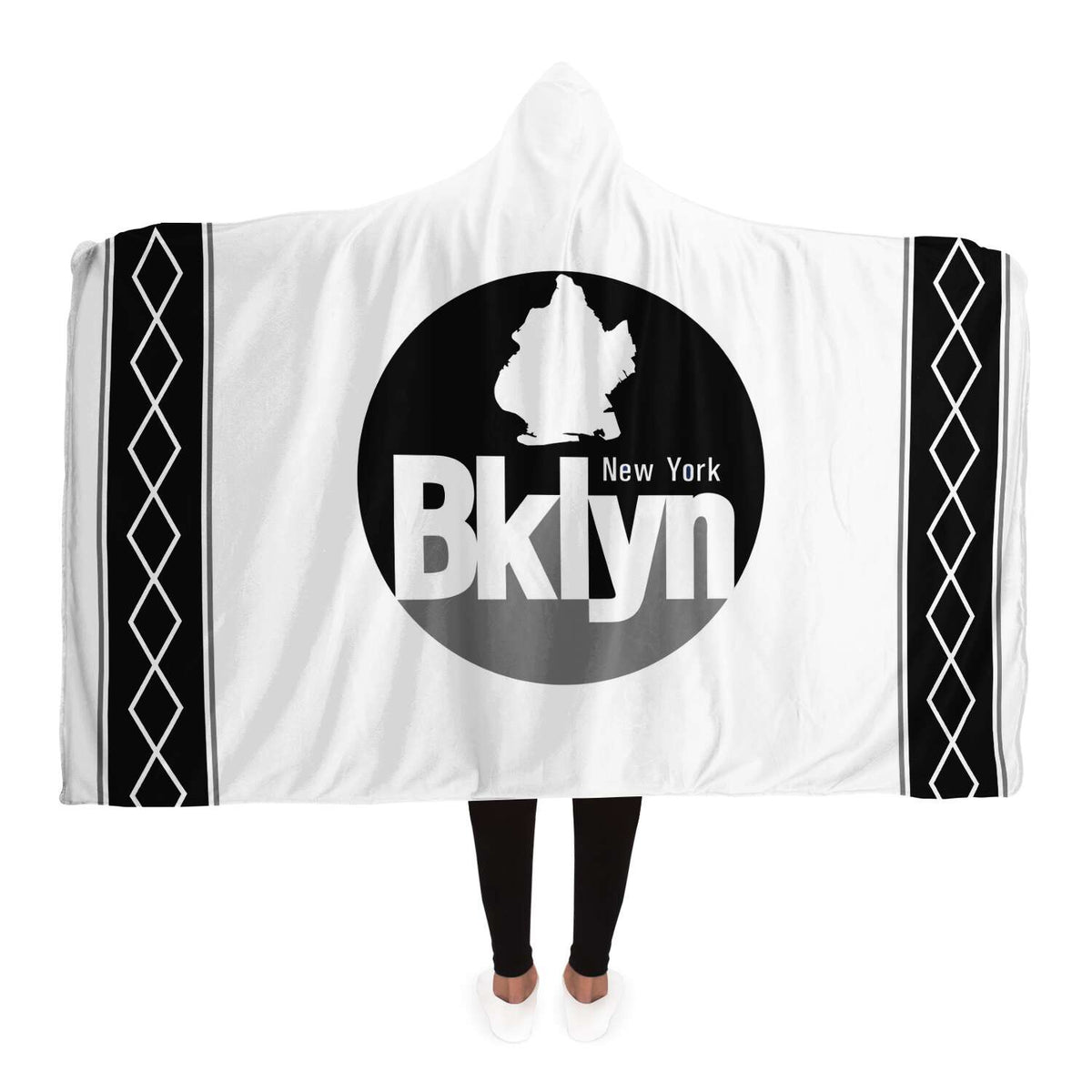 Sweat-shirt com capuz xadrez DearBBall - Cidade Bklyn Preto e Branco
