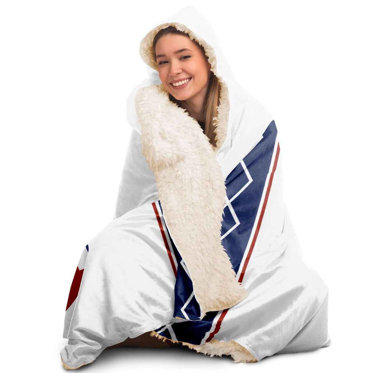 DearBBall 格子連帽衫 - 布魯克林城 白色和藍色