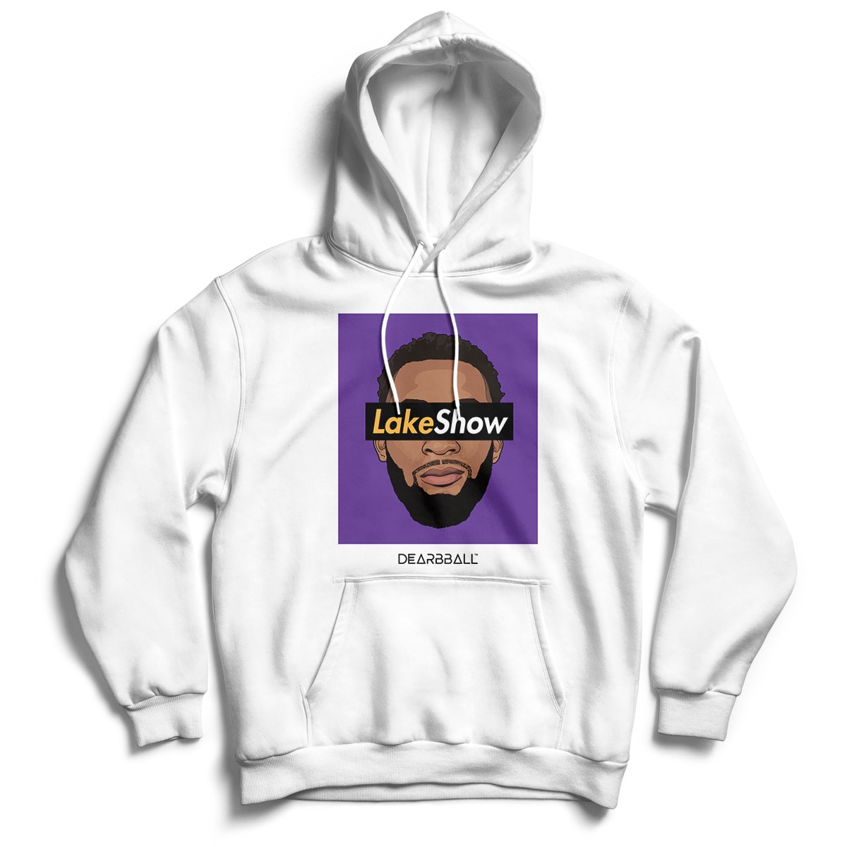 Andre Drummond Sweat à Capuche Bio - Lake Show Purple Los Angeles Lakers Basketball Dearbball blanc