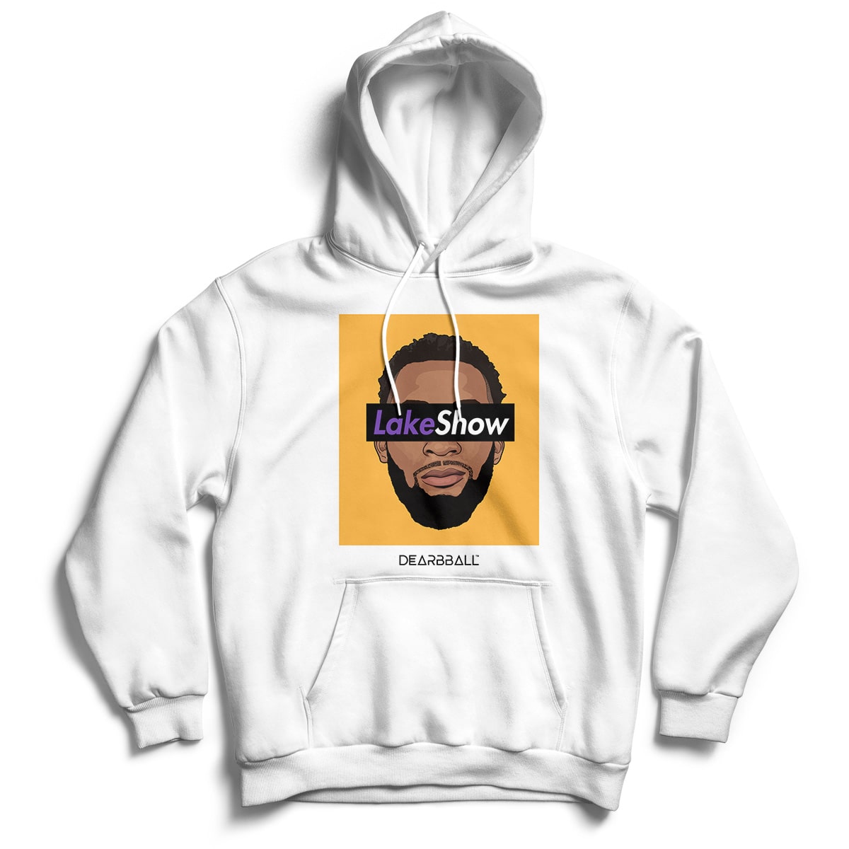 Andre Drummond Sweat à Capuche Bio - Lake Show Yellow Los Angeles Lakers Basketball Dearbball blanc