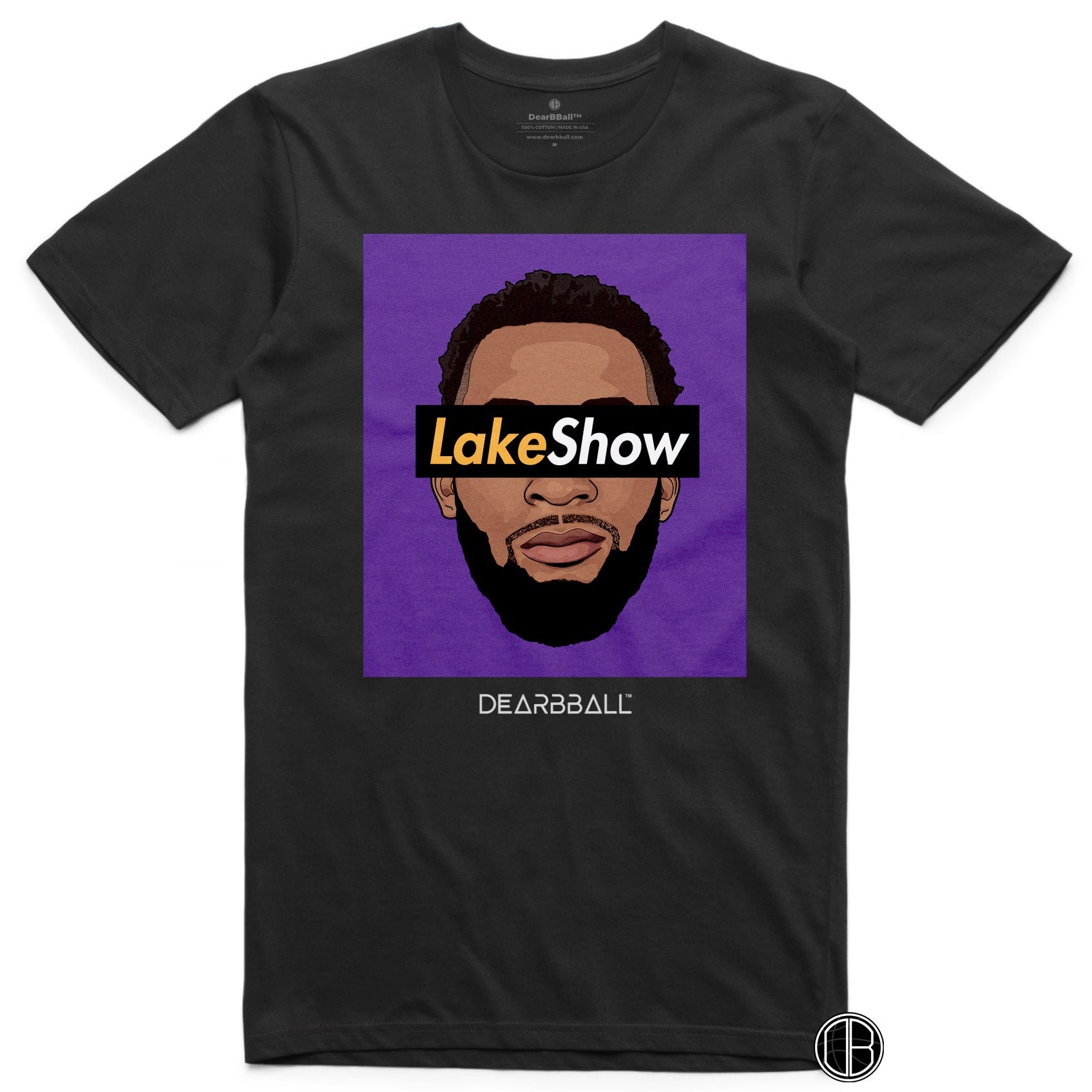 Andre Drummond T-Shirt Bio - Lake Show Purple Los Angeles Lakers Basketball Dearbball blanc