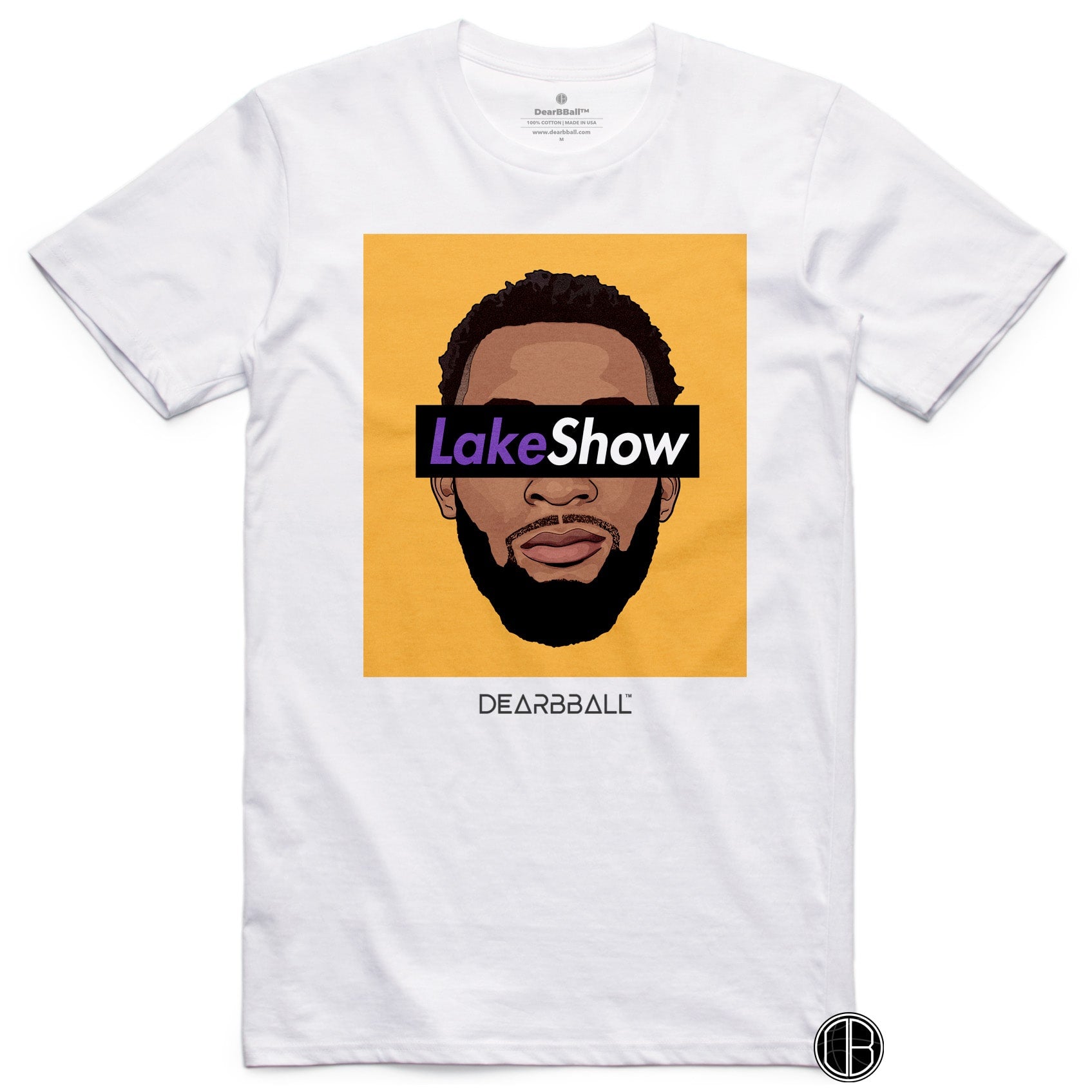 Andre Drummond T-Shirt Bio - Lake Show Yellow Los Angeles Lakers Basketball Dearbball blanc