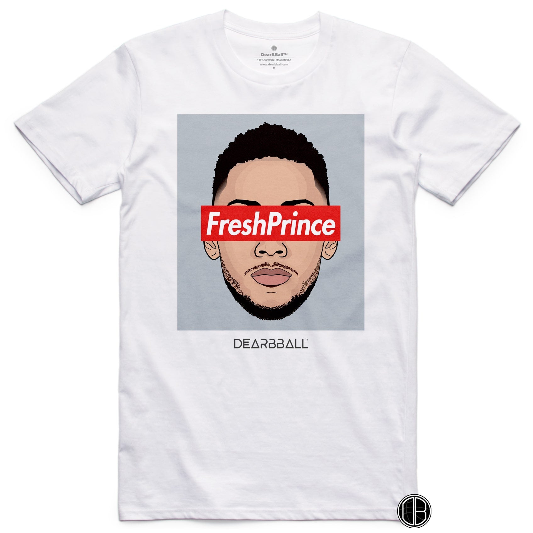 Ben Simmons T-Shirt Bio - Fresh Prince Grey Philadelphia Sixers Basketball Dearbball blanc