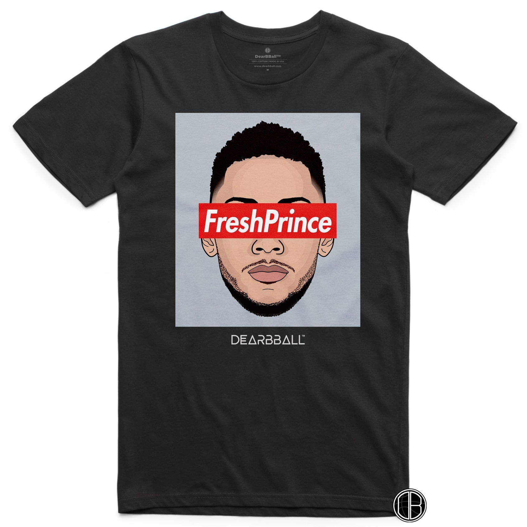 Ben Simmons T-Shirt Bio - Fresh Prince Grey Philadelphia Sixers Basketball Dearbball blanc