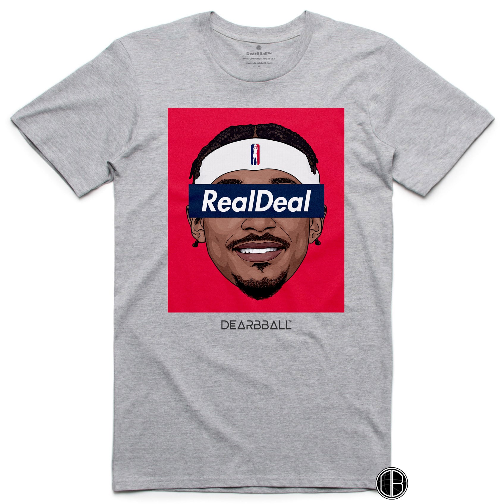 Bradley Beal T-Shirt Bio - Real Deal Red Washington Wizards Basketball Dearbball blanc