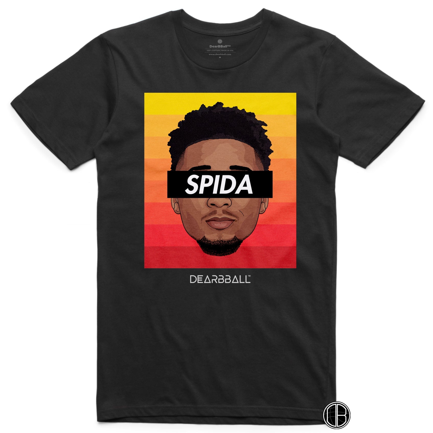 DONOVAN MITCHELL T - Shirt SPIDA Gradient Utah Jazz Basketball Dearbball black