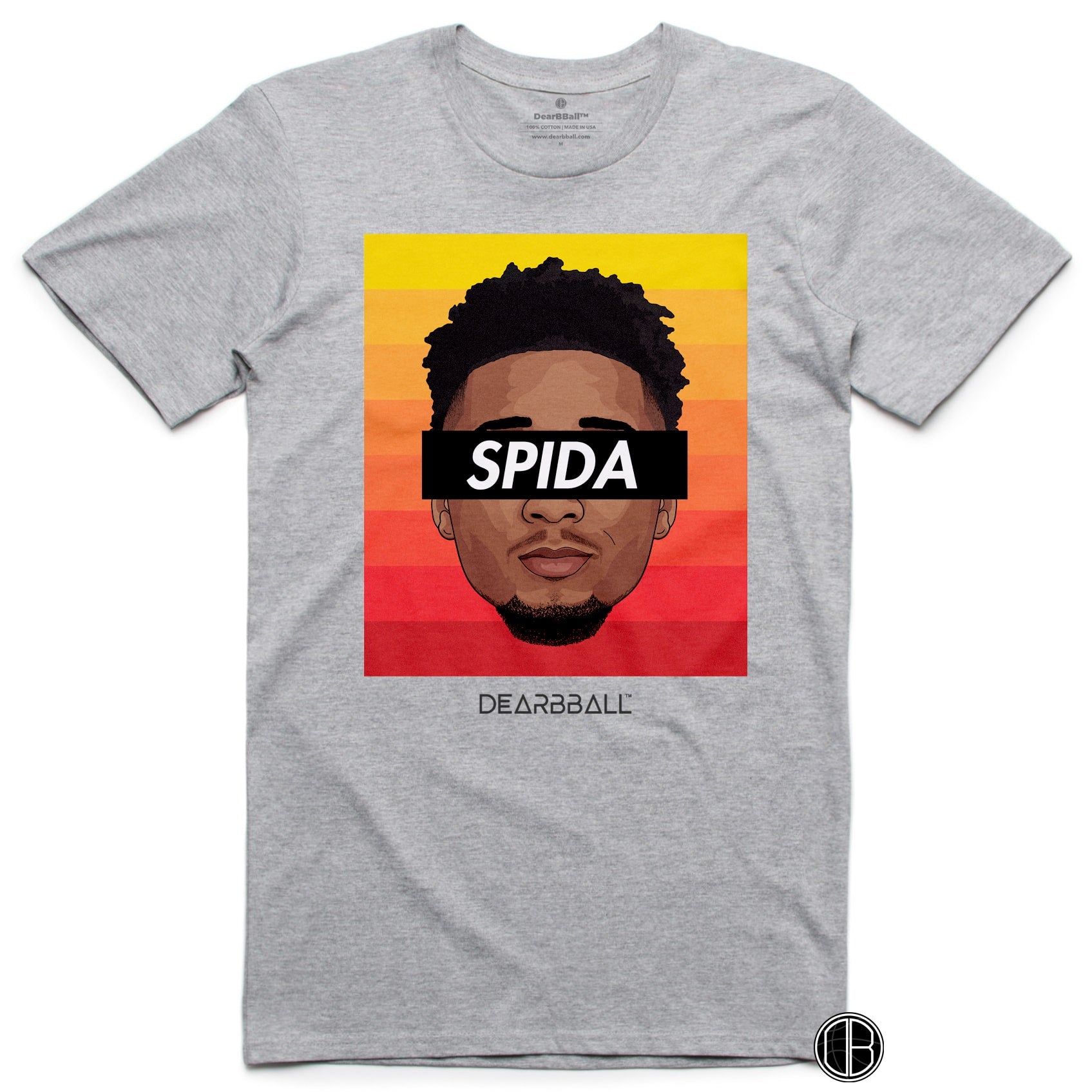 DONOVAN MITCHELL T - Shirt SPIDA Gradient Utah Jazz Basketball Dearbball black
