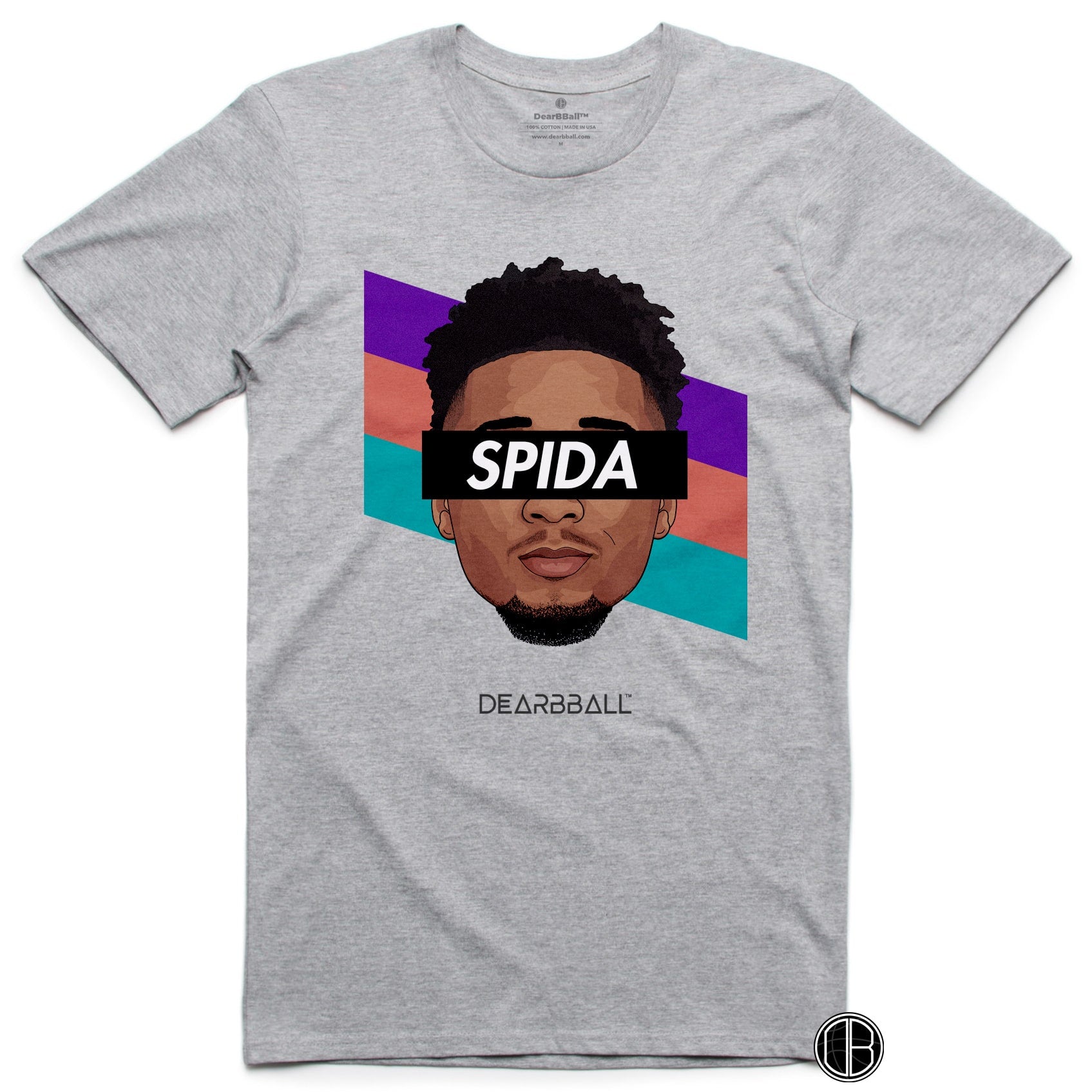 DONOVAN MITCHELL T - Shirt SPIDA Stripes Utah Jazz Basketball Dearbball black