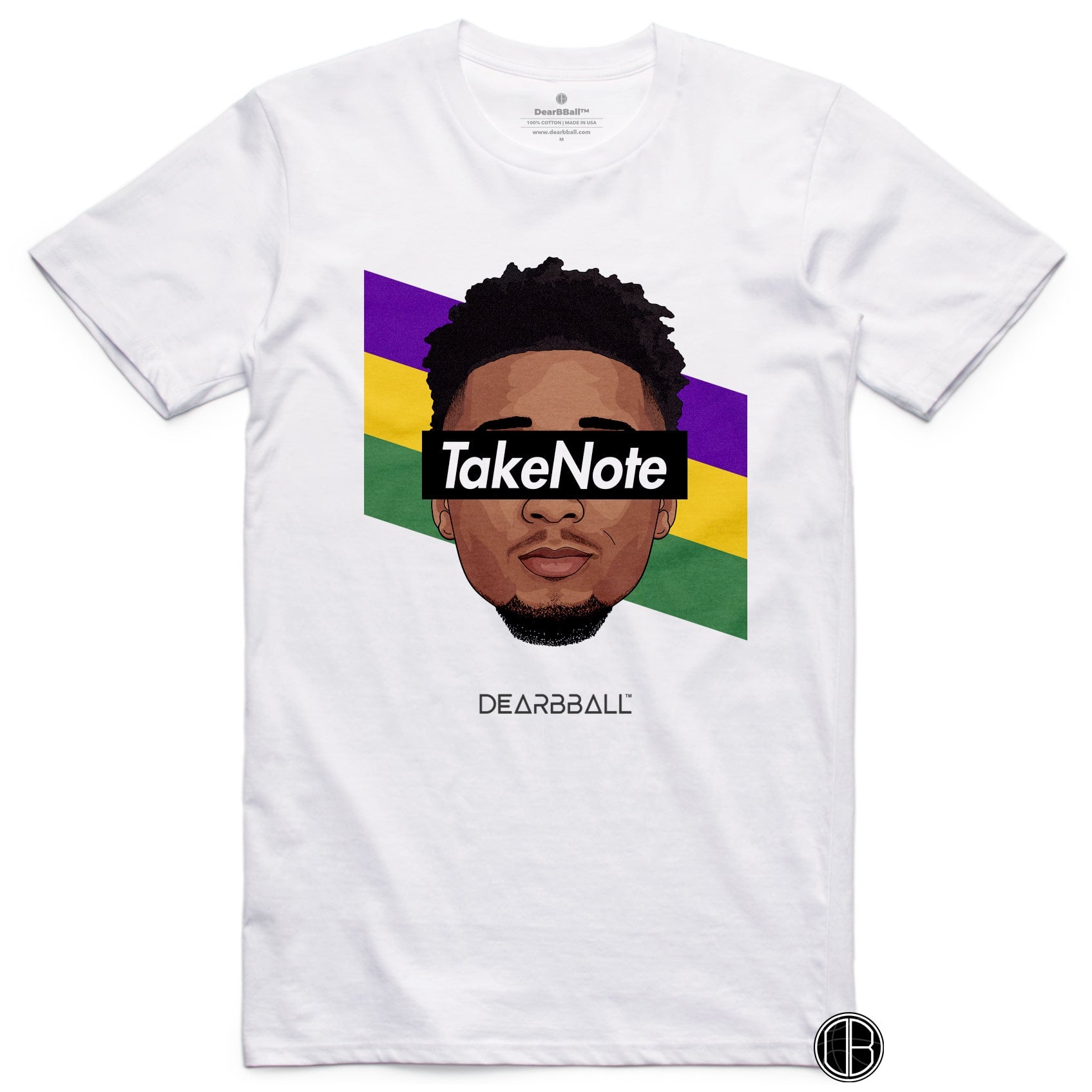 DONOVAN MITCHELL T - Shirt Take Note Old Stripes Utah Jazz Basketball Dearbball black