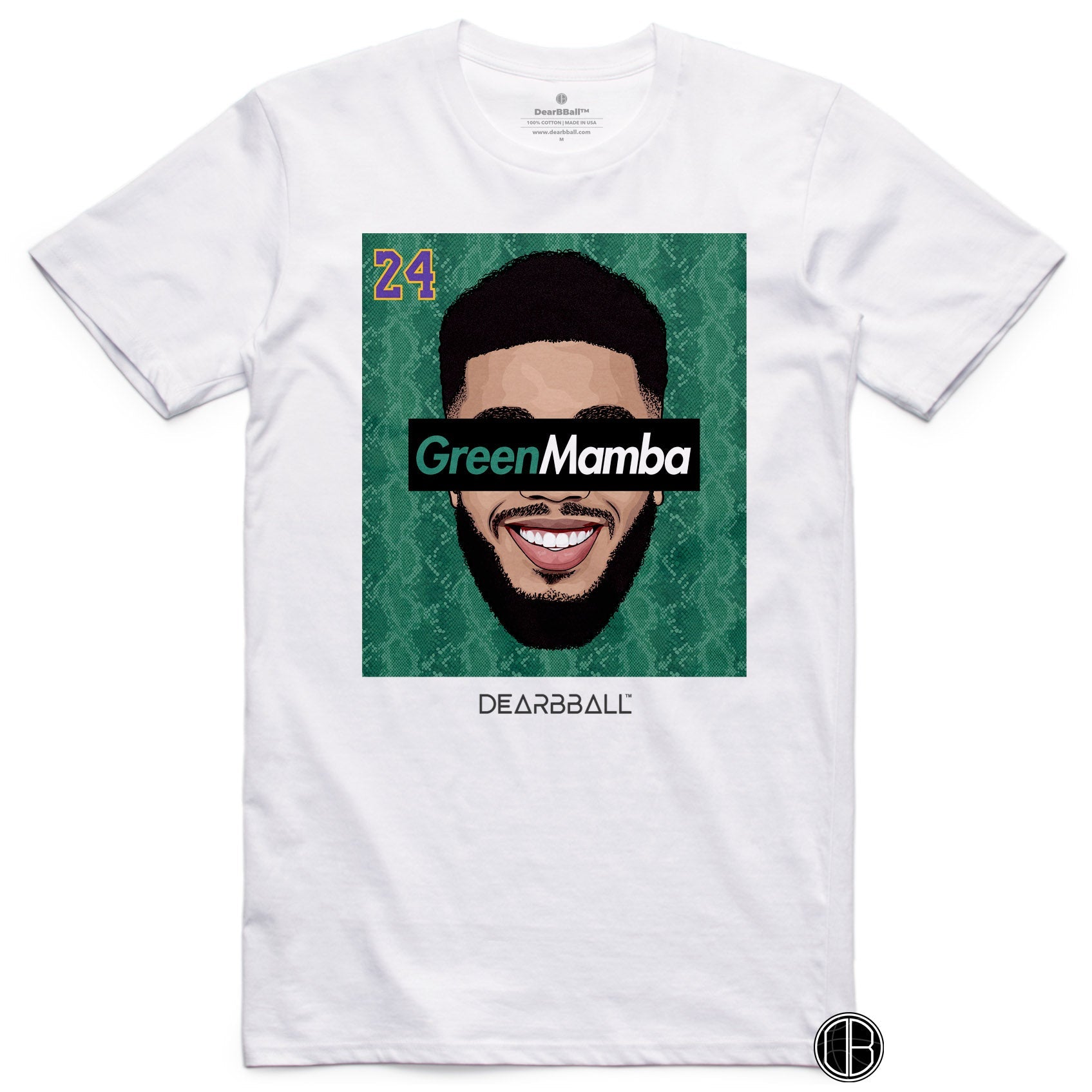 DearBBall T-Shirt - Green Mamba 24 Snake Skin Edition