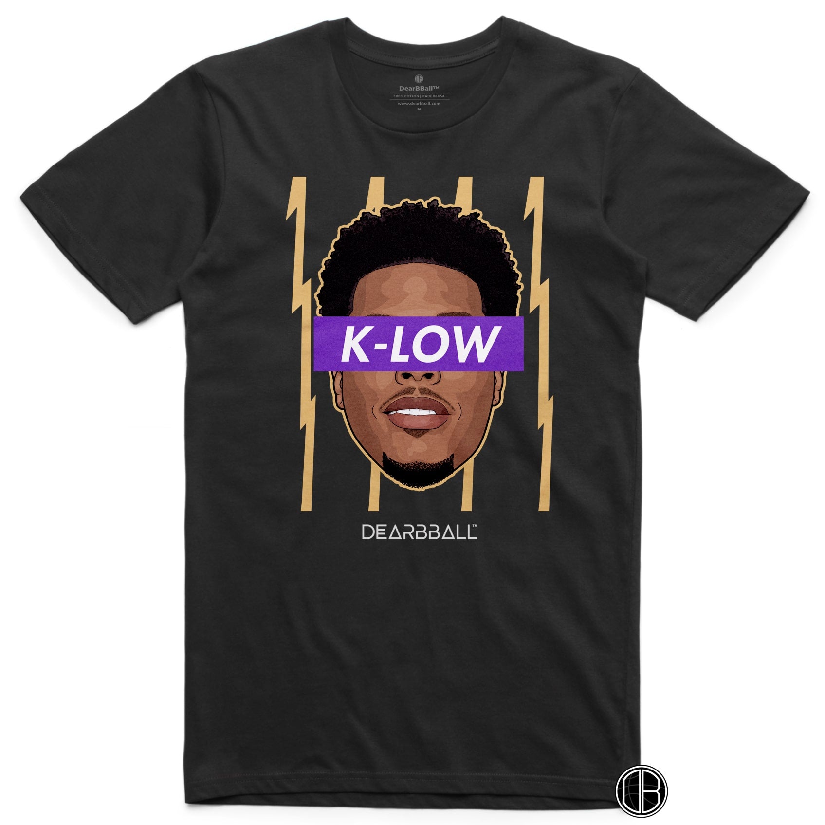 LOWRY BLACK T- Shirt k-Low Gold Toronto Raptors Basketball Dearbball black