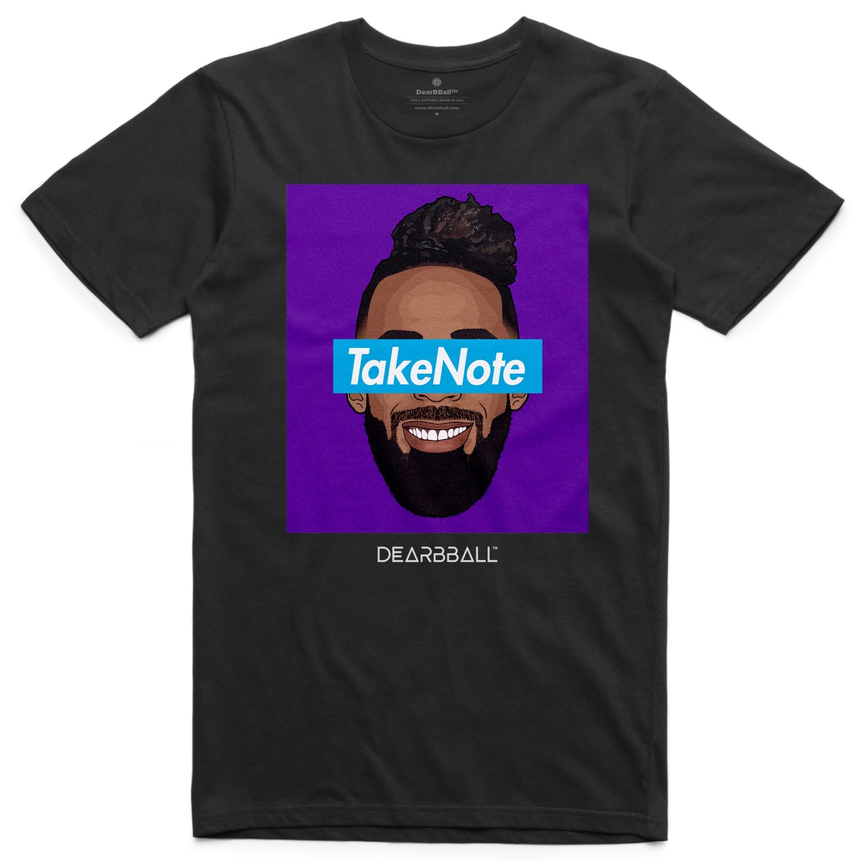 MIKE CONLEY T- Shirt - Take Note Purple Utah Jazz Basketball Dearbball Black
