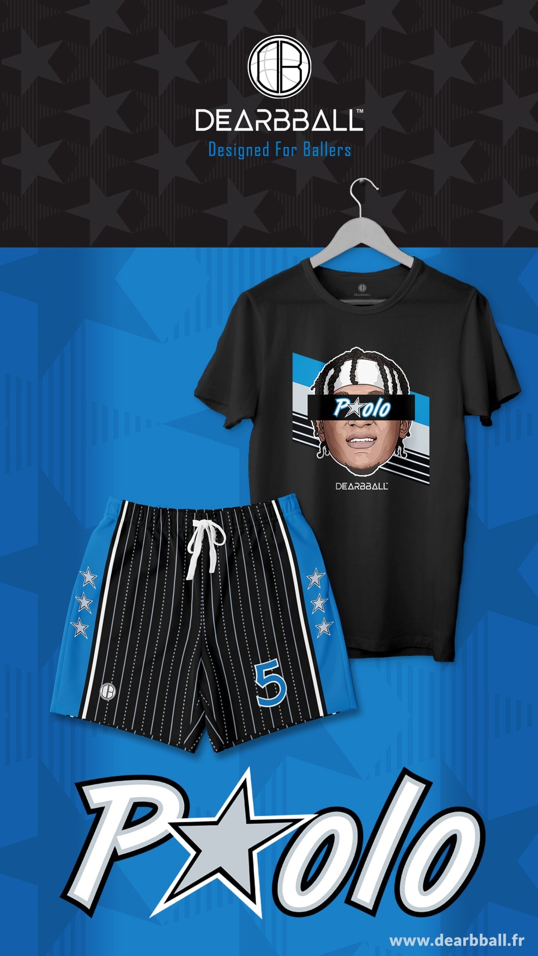 T-Shirt-Short-Ensemble-Paolo-Banchero-Orlando-Magic-Dearbball-vetements-marque-france