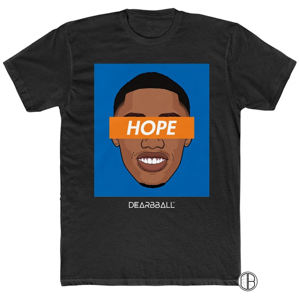 RJ Barrett T-Shirt Bio - Hope NY Blue Supremacy New York Knicks Basketball Dearbball blanc