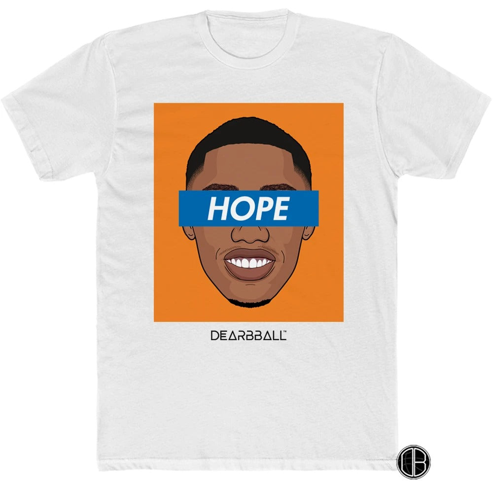 RJ Barrett T-Shirt Bio - Hope NY Orange Supremacy New York Knicks Basketball Dearbball blanc