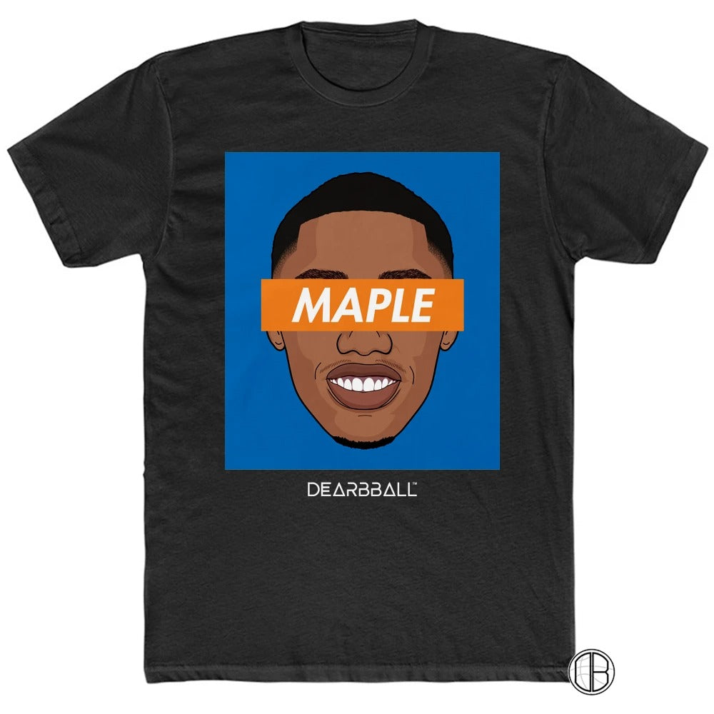 RJ Barrett T-Shirt Bio - Maple NY Blue Supremacy New York Knicks Basketball Dearbball blanc