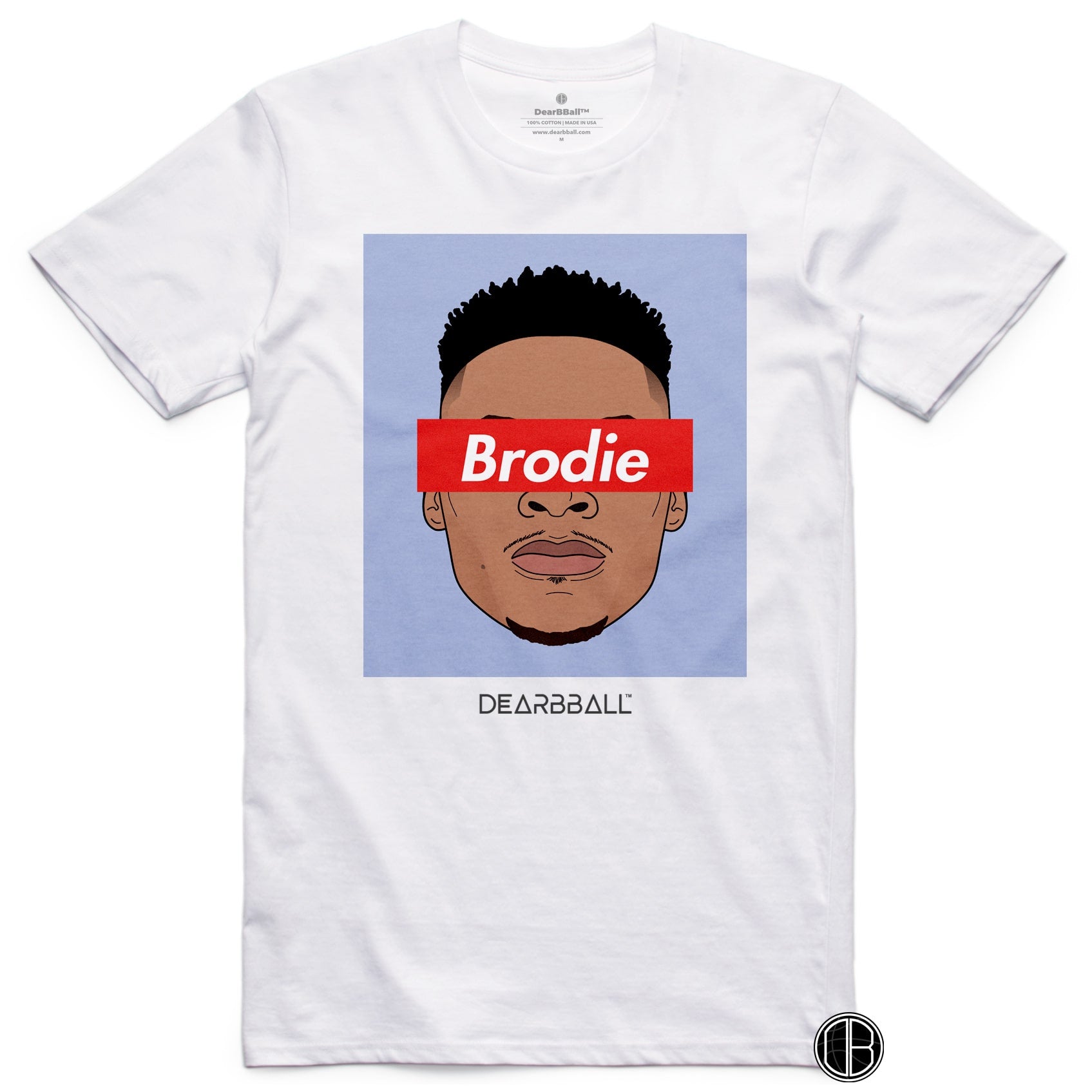 Russel Westbrook T-Shirt Bio - Brodie Blue Houston Rockets Basketball Dearbball blanc