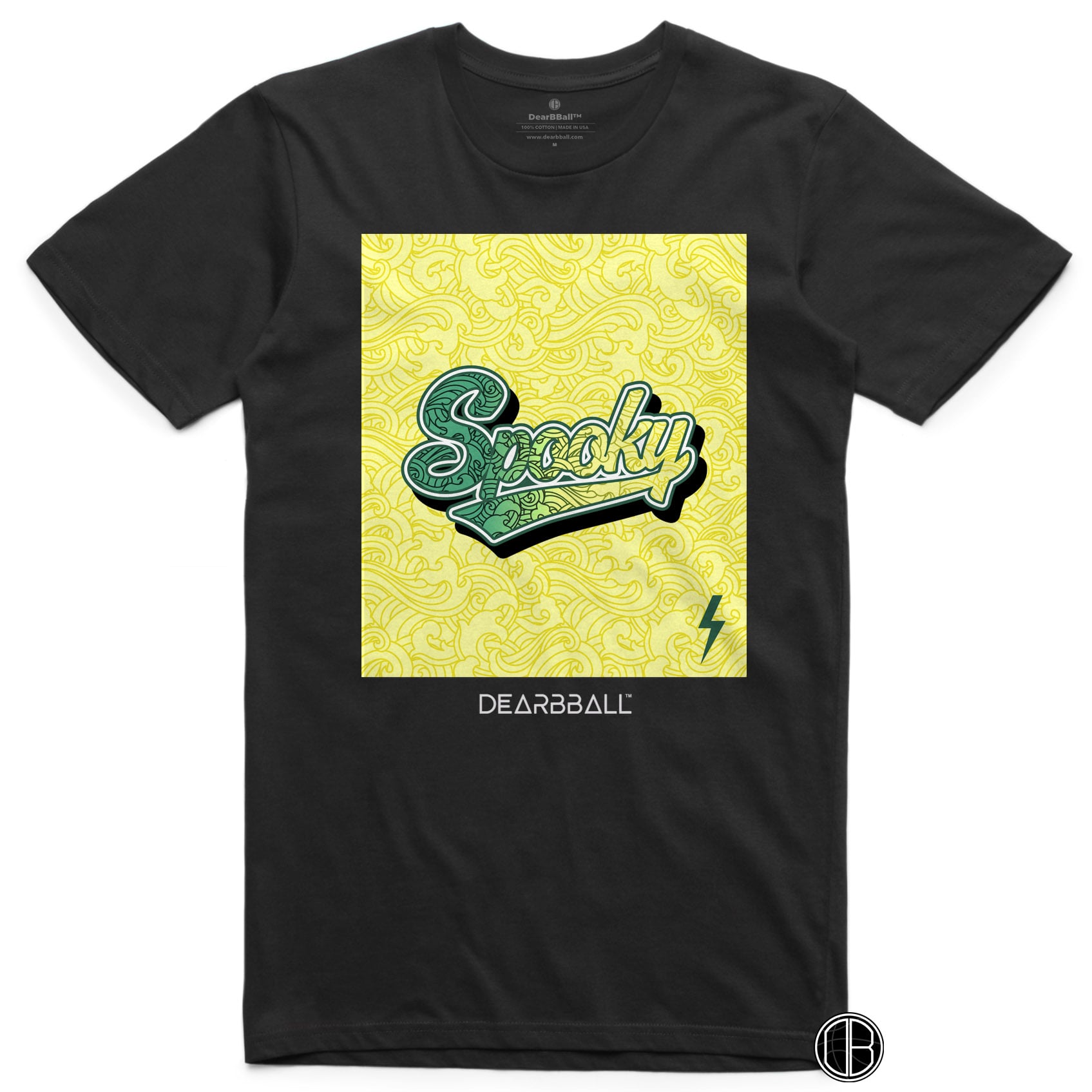 Spooky Green Gradient Square T-Shirt Black Dearbball Gabby Williams