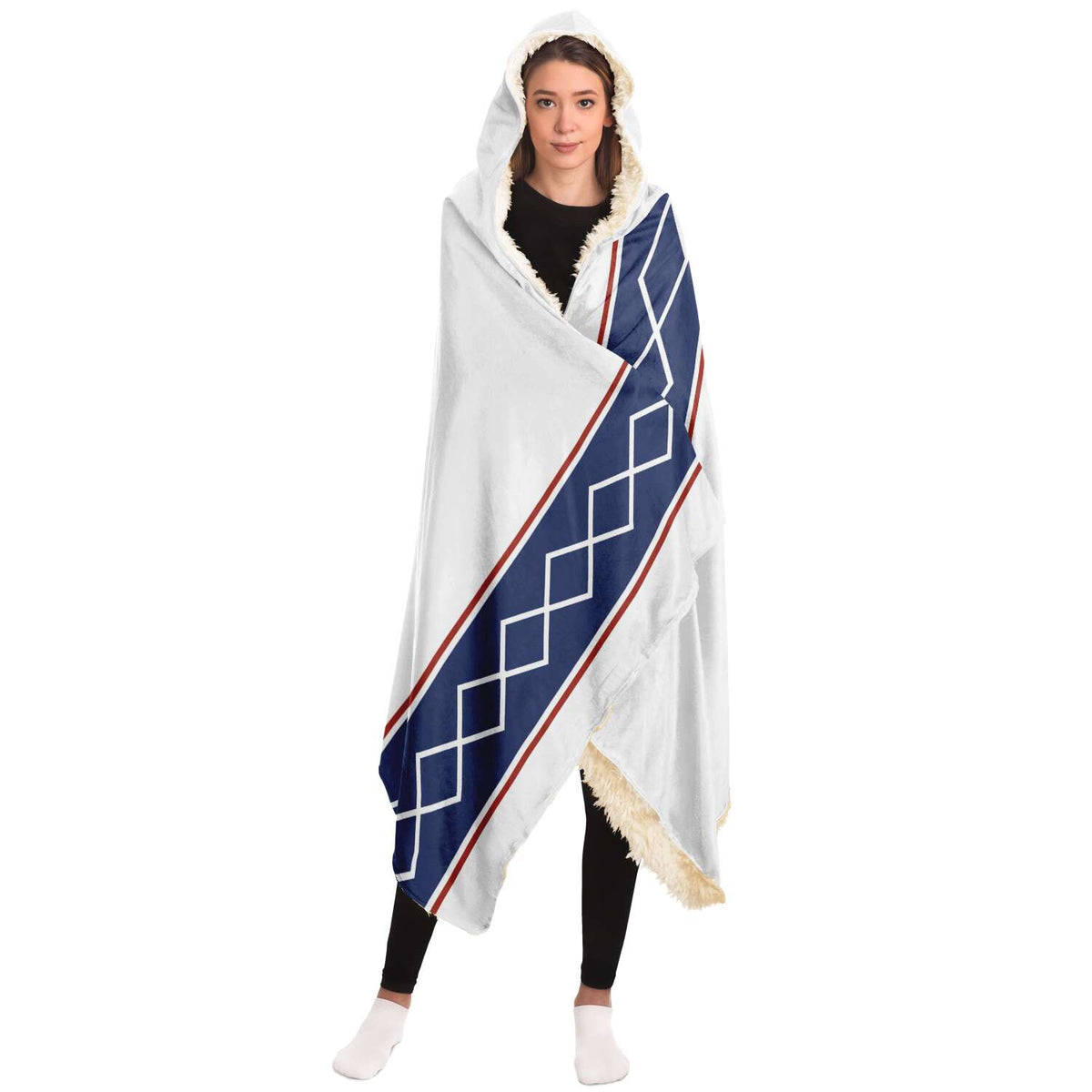 DearBBall 格子連帽衫 - 布魯克林城 白色和藍色