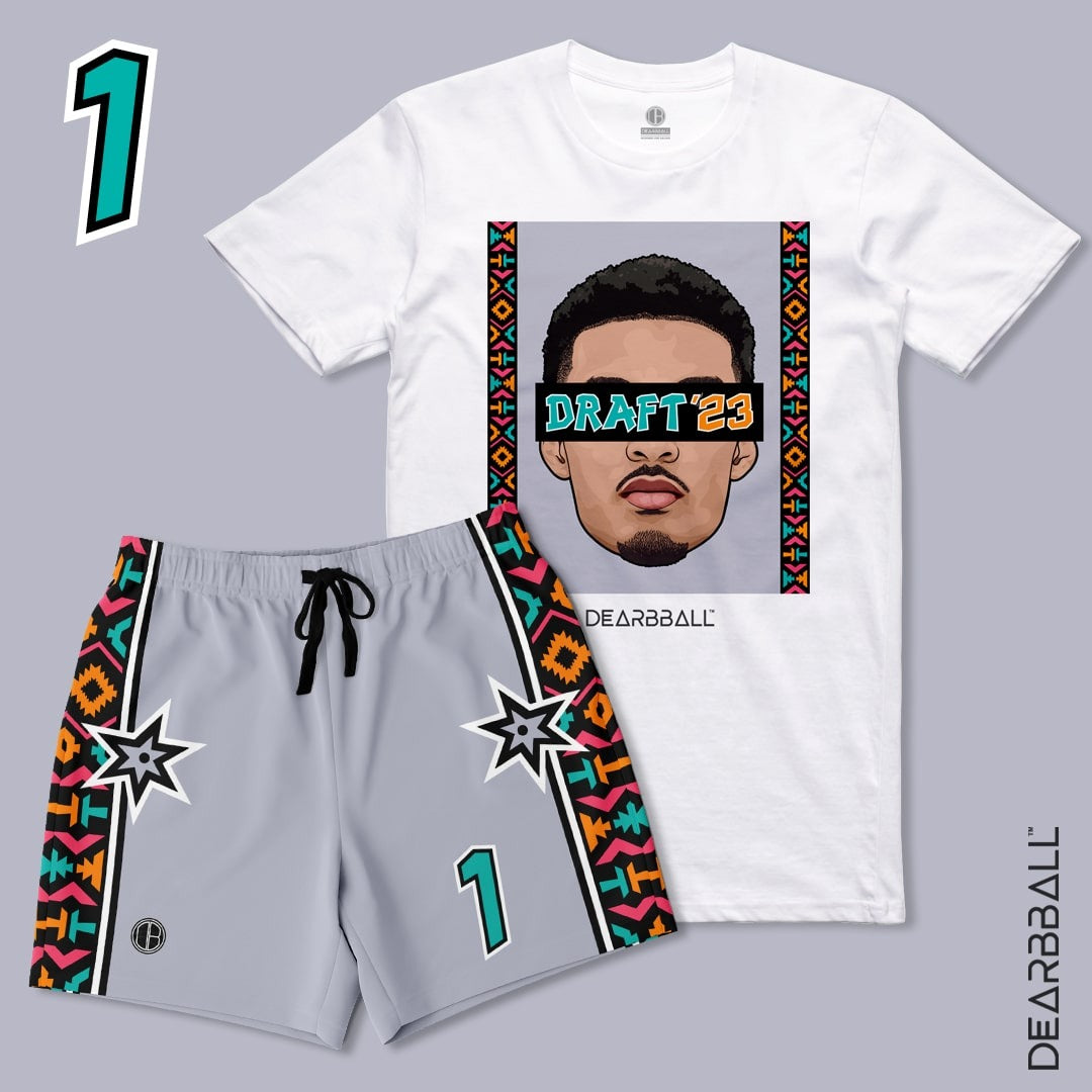 DearBBall Ensemble Short T-Shirt - DRAFT'23 Grey Edition Limitée