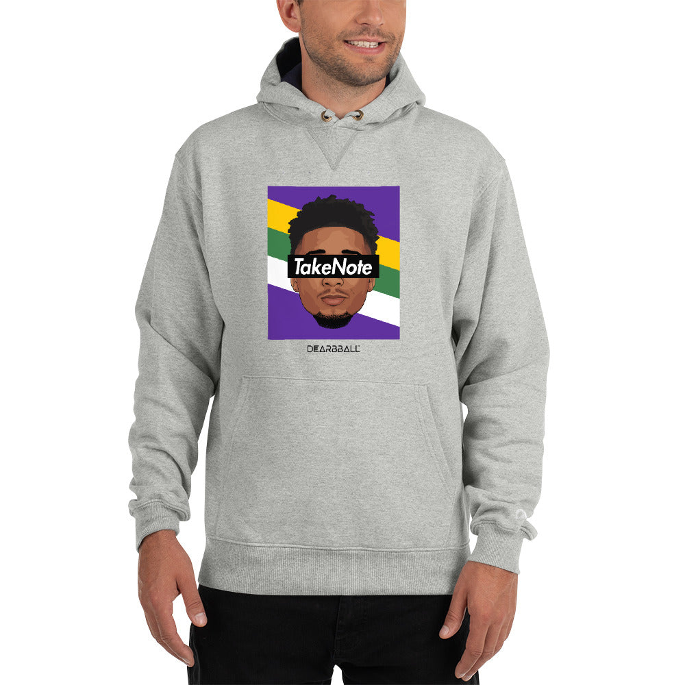 DearBBall × Champion Hoodie - Take Note Mountains 90's Limited Edition