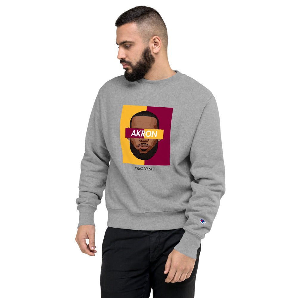 DearBBall × Champion Sweat-Shirt - LEBRON AKRON BiColor Supremacy