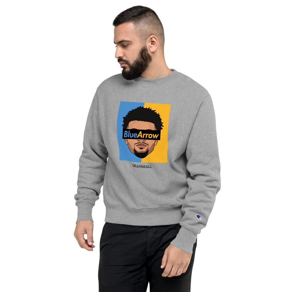 DearBBall × Champion Sweatshirt - BlueArrow Bicolor Limitierte Edition