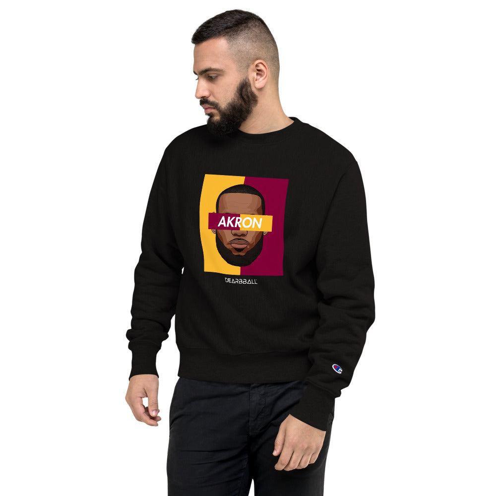 DearBBall × Champion Felpa - LEBRON AKRON BiColor Supremacy