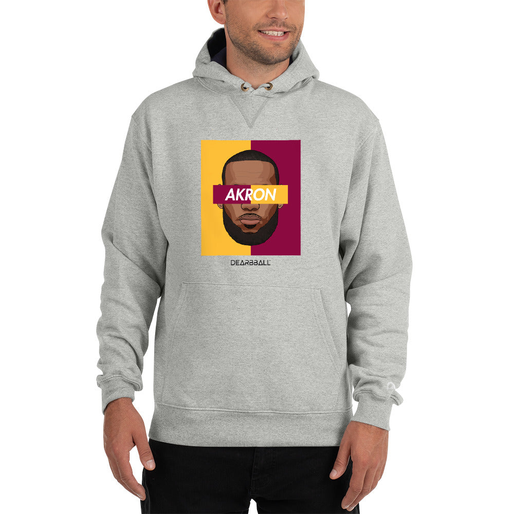 DearBBall × Champion Hoodie - LEBRON AKRON BiColor Supremacy
