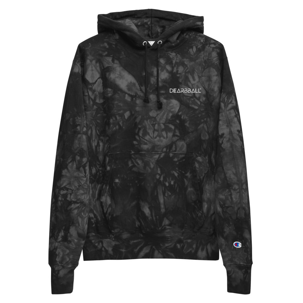 DearBBall × Champion tie-dye hoodie brodée - Script DearBBall