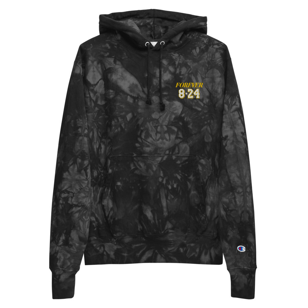 DearBBall × Champion Felpa con Cappuccio Tie-Dye Ricamata - FOREVER 8.24