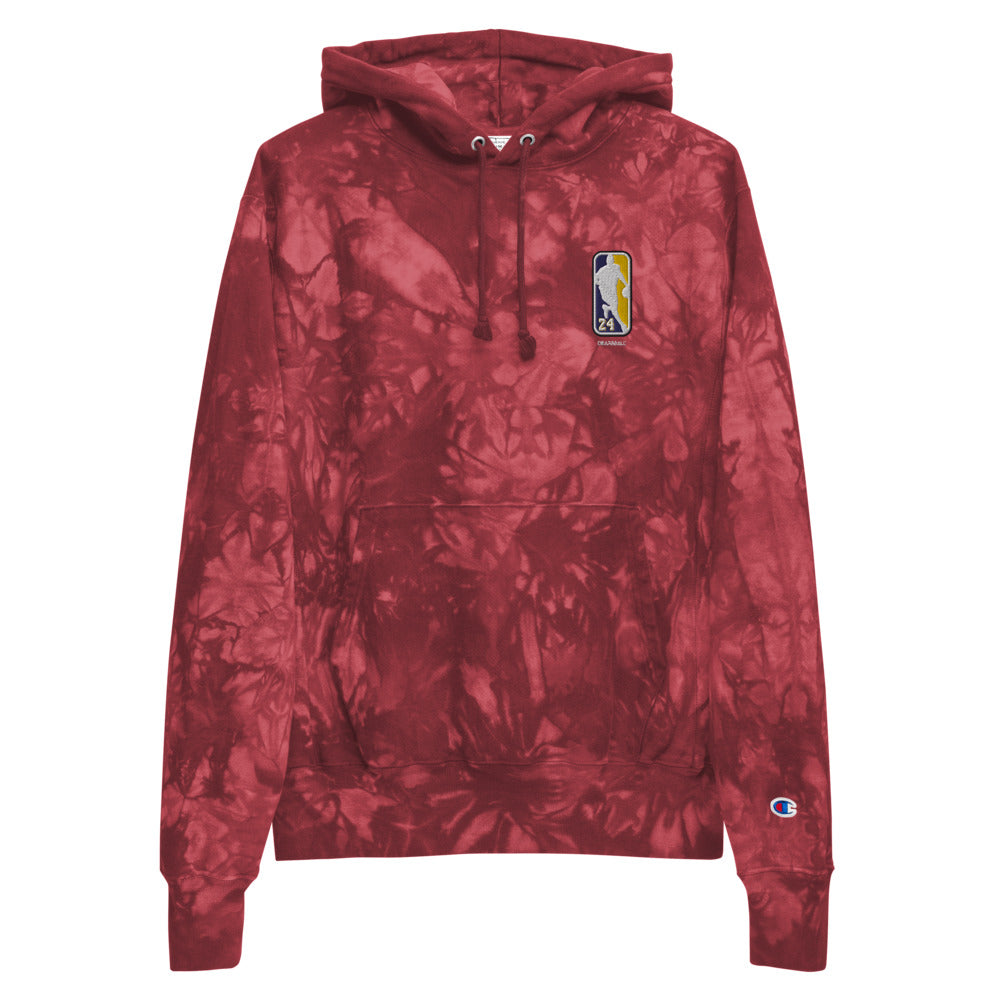 Sudadera con capucha tie-dye bordada DearBBall × Champion - Logo 24